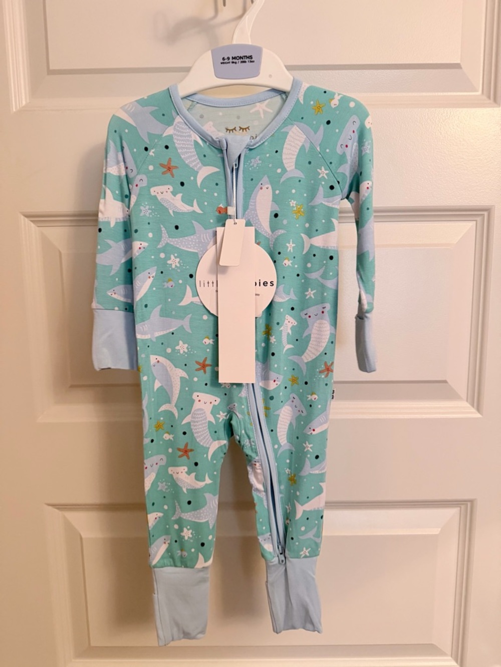 Little Sleepies 0-3M Shark Soiree Zippy NWT